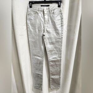 NWT Joe's Jeans Big Girls Silver Coated Metallic High Rise Super Skinny Jeans 16